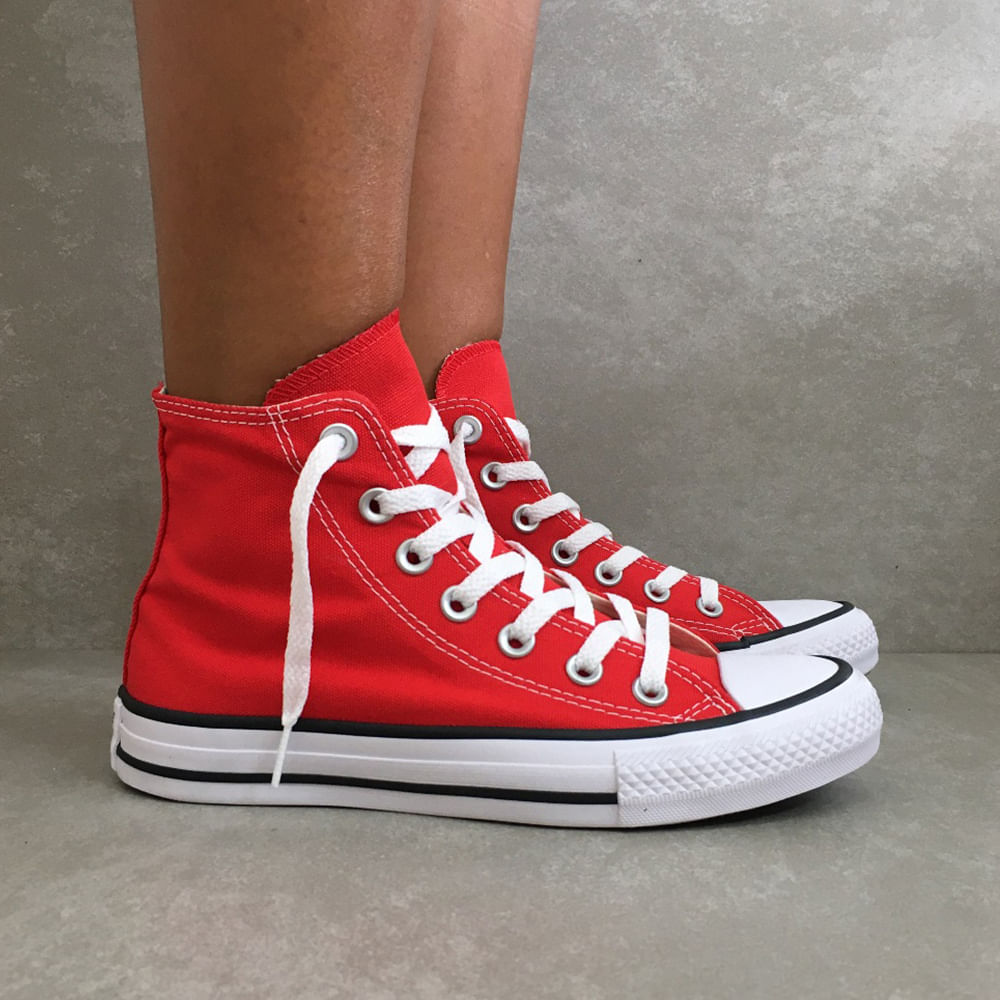 Tênis All Star Converse Cano Alto - Vermelho - Abacashoes Calçados