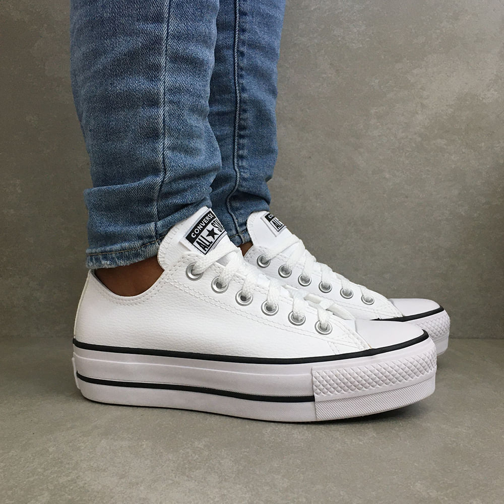 Tênis Converse All Star Plataforma - Branco - Vanda Calçados