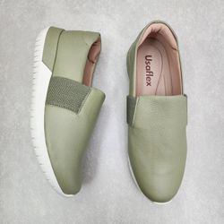 ah1713-tenis-usaflex-slipon-couro-elastico-verde-militar-vandacalcados1